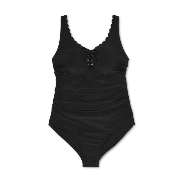 Women's Grommet Scallop Classic One Piece Swimsuit‎ - Kona Sol Size S - Picture 6 of 6